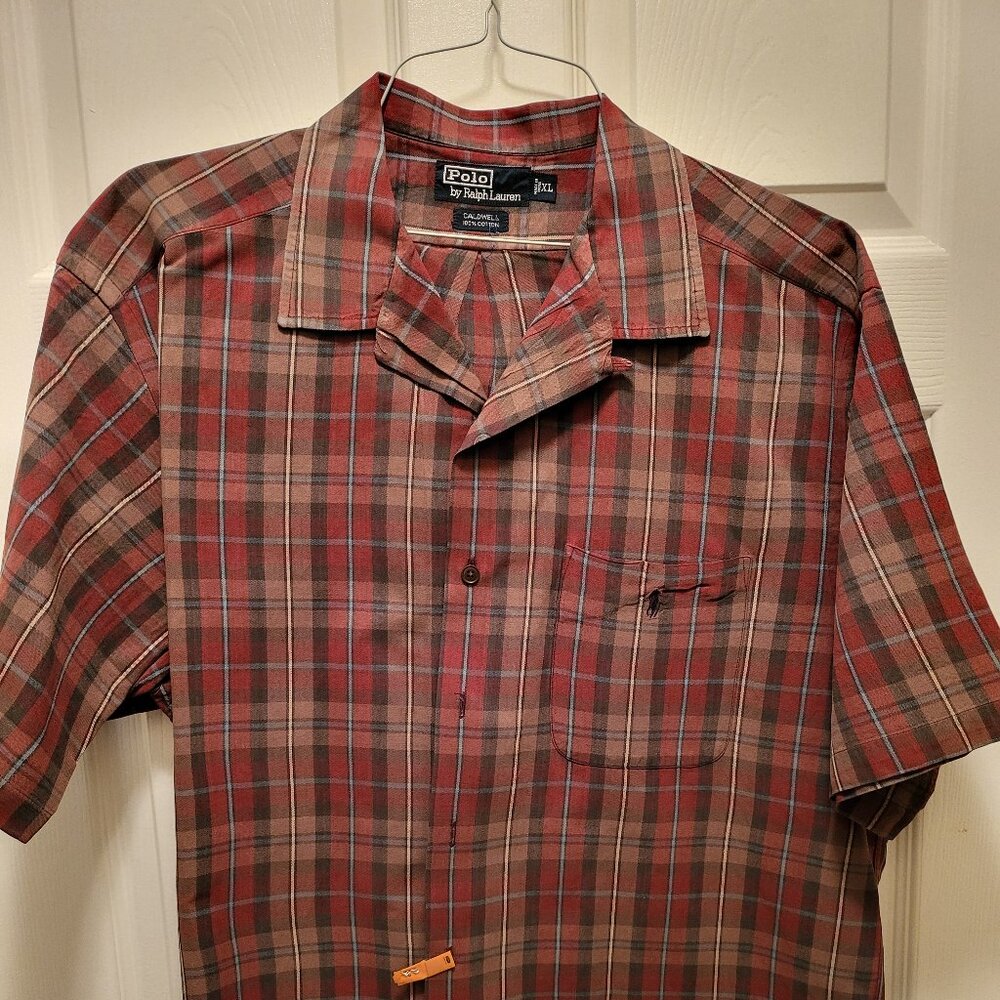 Ralph Lauren Polo Short Sleeve Button-Down Shirt, 'CALDWELL' Size XL